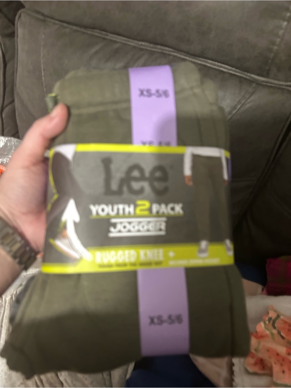 Lee Kids Olive Green Jogger Pants - 2 Pack